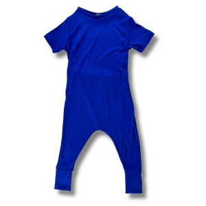 Short Sleeve Romper - Royal Blue