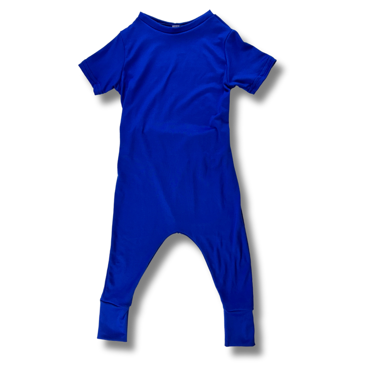 Short Sleeve Romper - Royal Blue