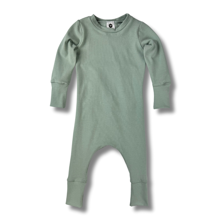 Naturals - Long Sleeve Romper - Sage