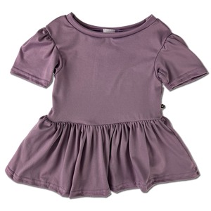 Short Sleeve Peplum Top - Violetta