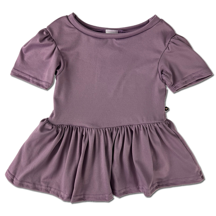 Short Sleeve Peplum Top - Violetta