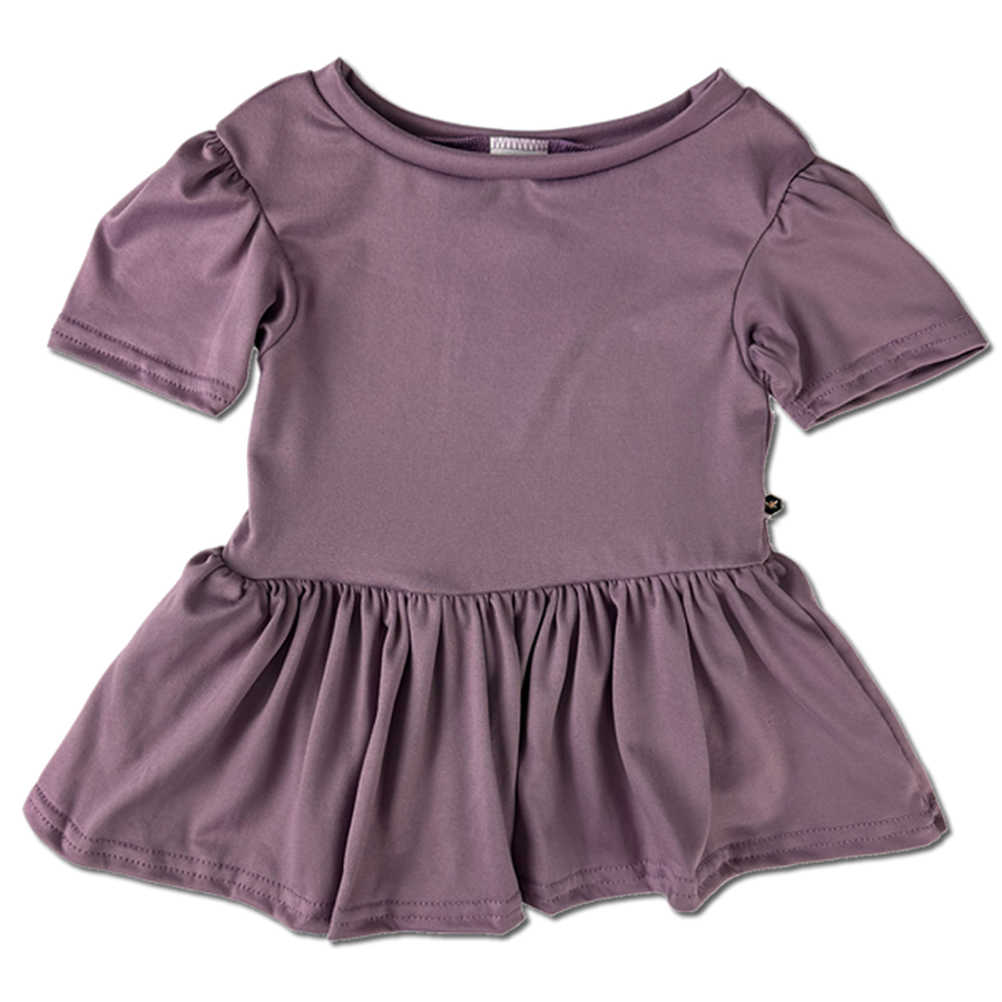 Short Sleeve Peplum Top - Violetta