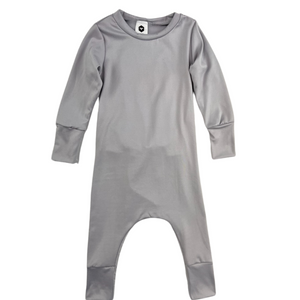 Long Sleeve Romper - Silver