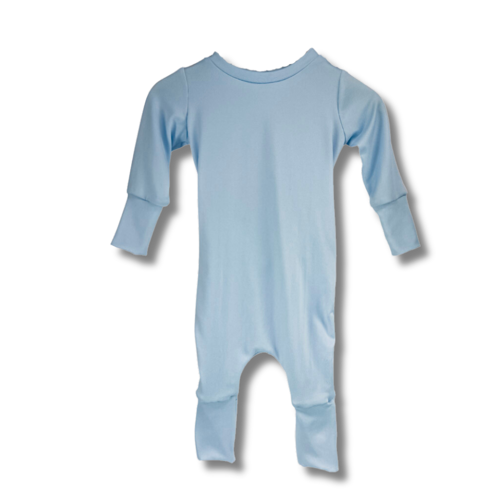 Long Sleeve Romper - Sky