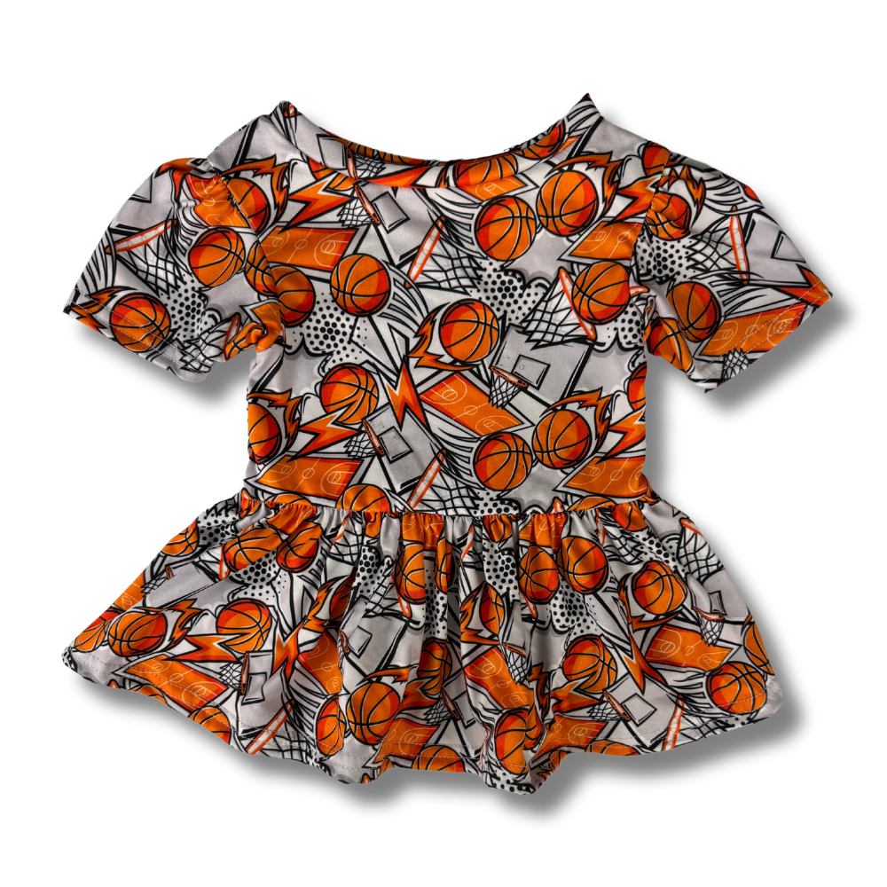 Short Sleeve Peplum Top - Slam Dunk
