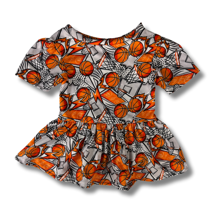 Short Sleeve Peplum Top - Slam Dunk