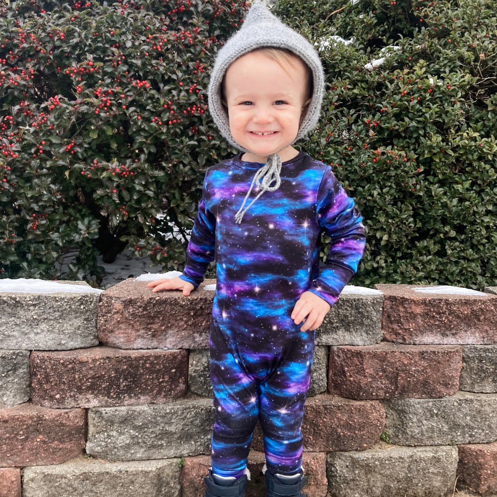 Long Sleeve Romper - Space Case