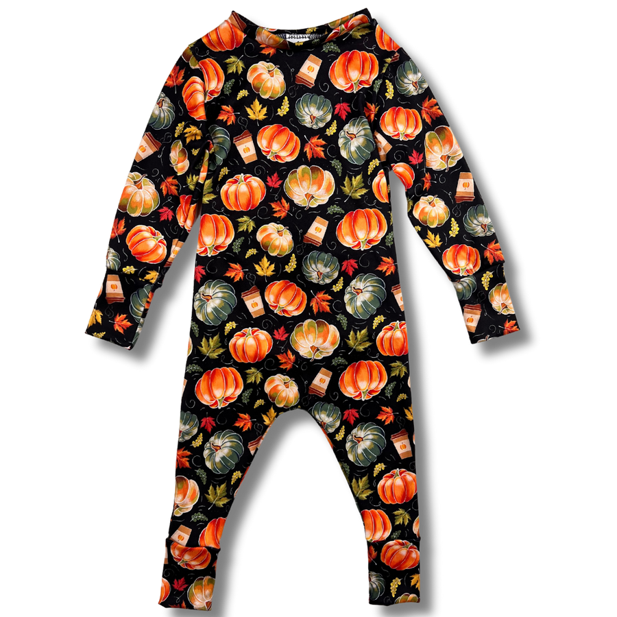 Bamboo Long Sleeve Romper in Spiced Autumn