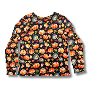 Bamboo Long Sleeve Crew Neck Tee in Spiced Autumn
