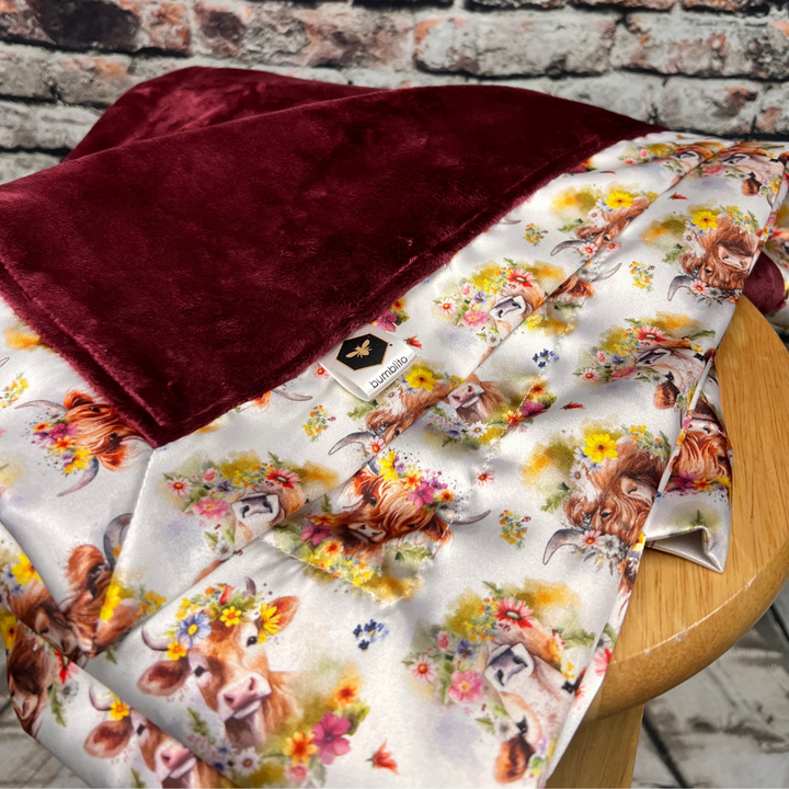 Bee Luxe Satin Blanket - Udderly Adorable