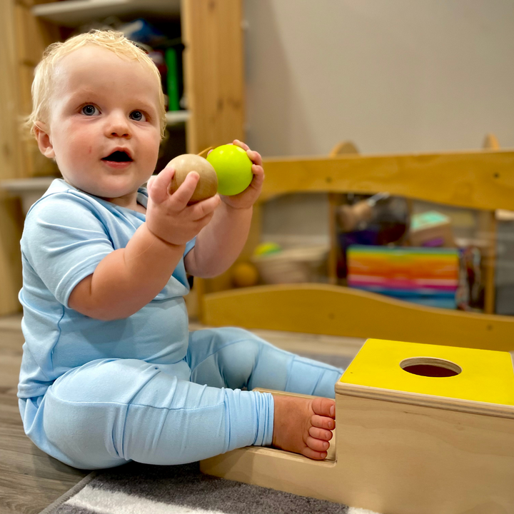 Short Sleeve Romper - Sky