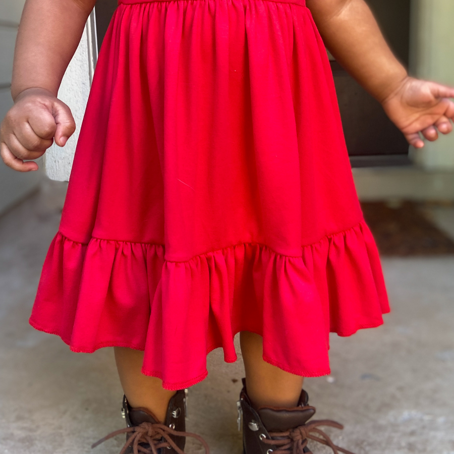 Twirl Dress - Cherry Red