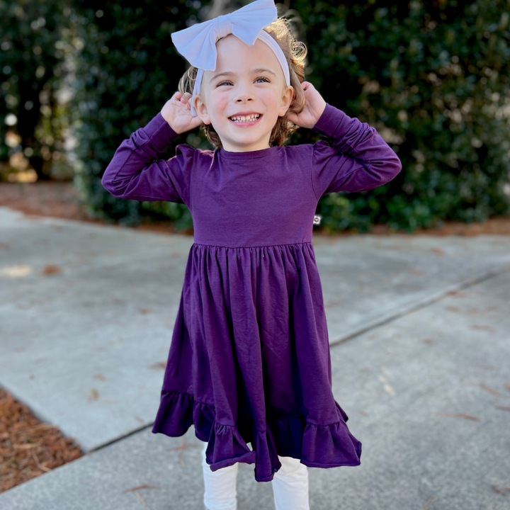 Naturals - Twirl Dress - Eggplant
