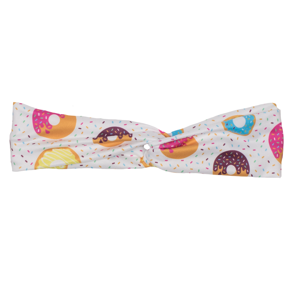 bumblito - adult headband - Sprinkles - Donut print stretchy adult headband