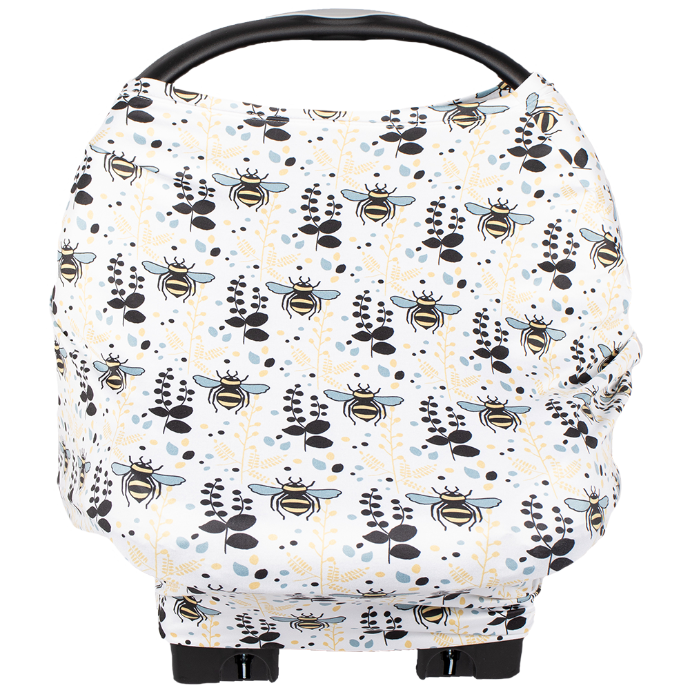 bumblito - Bee Covered multi-use cover - Rory print -Bumble bee print - Nursing breastfeeding cover - Car seat cover - multi use cover - made in the United States