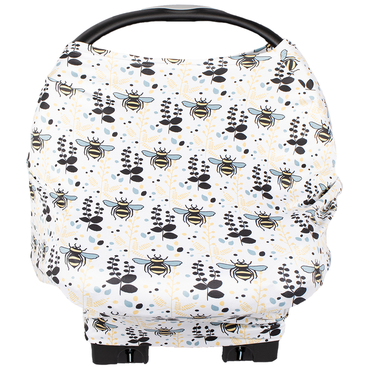 bumblito - Bee Covered multi-use cover - Rory print -Bumble bee print - Nursing breastfeeding cover - Car seat cover - multi use cover - made in the United States