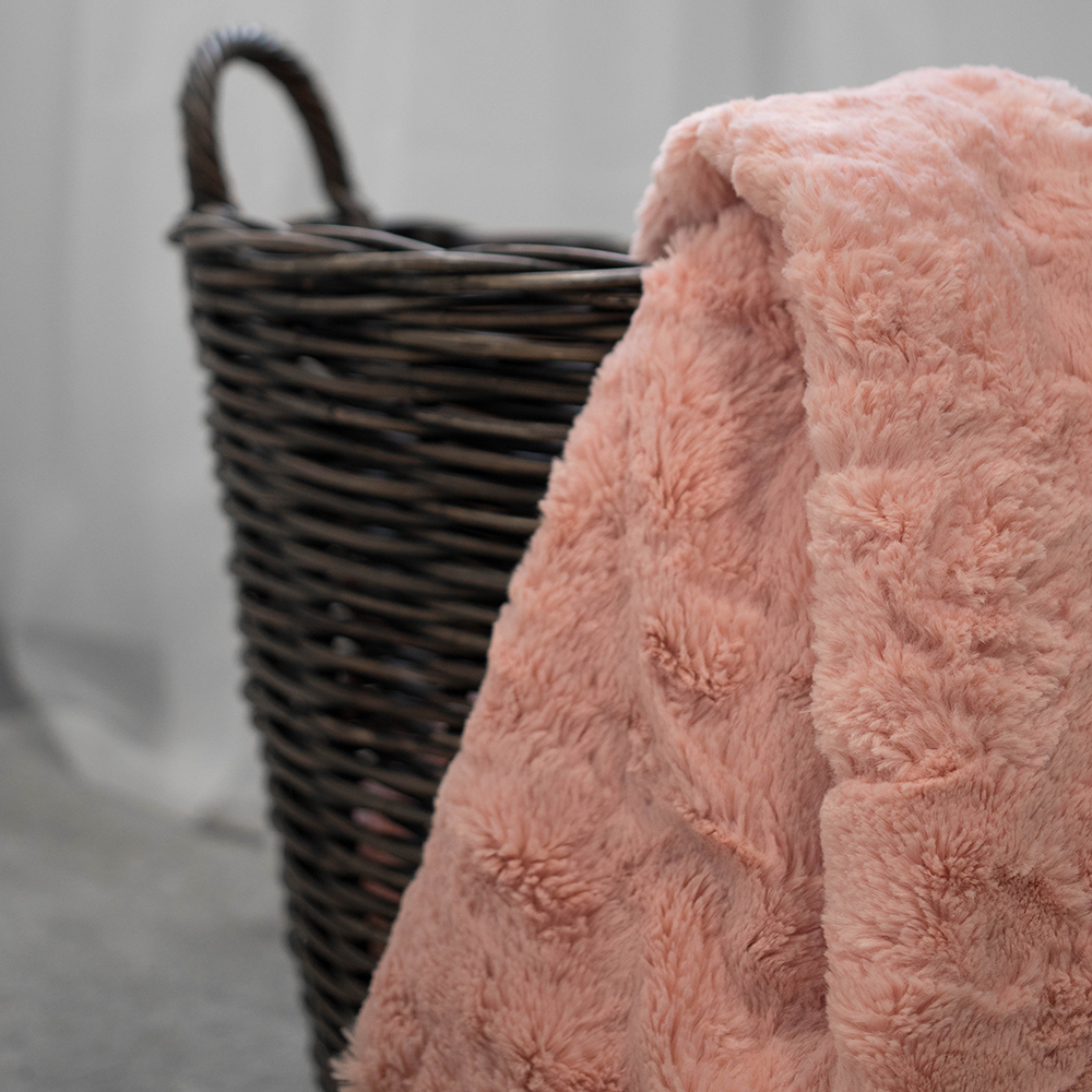 bumblito - baby bee luxe plush blanket - Blossom color - Pink blanket - baby blanket - toddler blanket