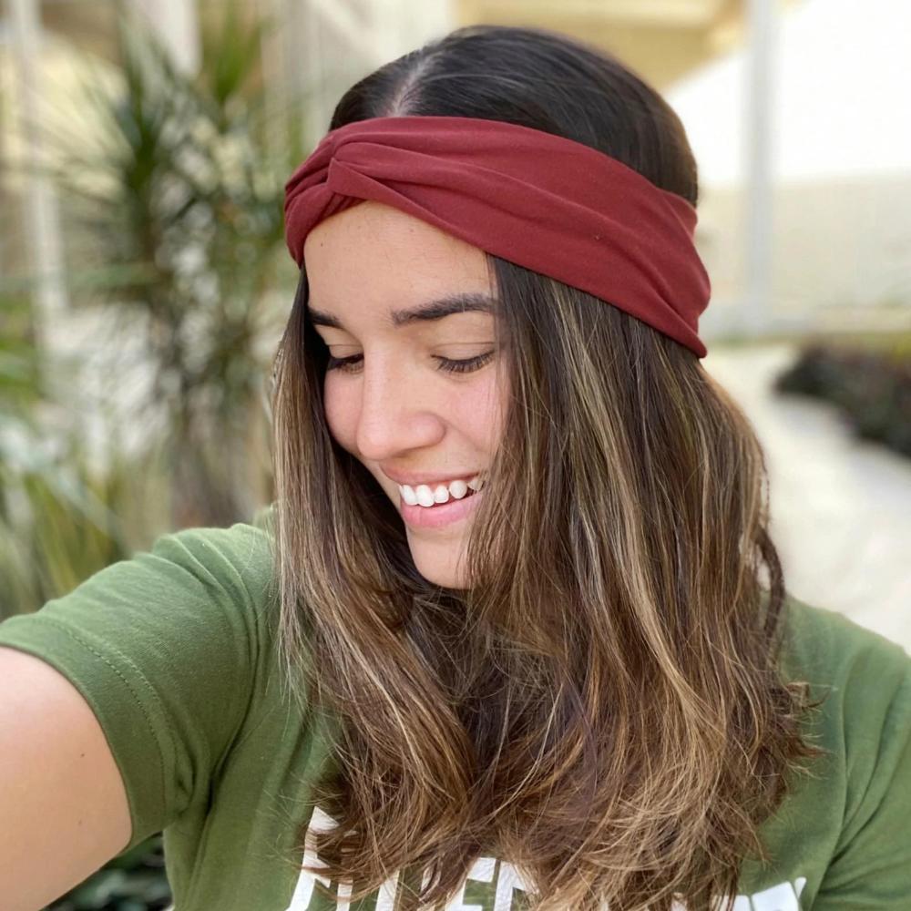 bumblito - adult headband - Burnt Sienna - burnt orange soft and stretchy headband