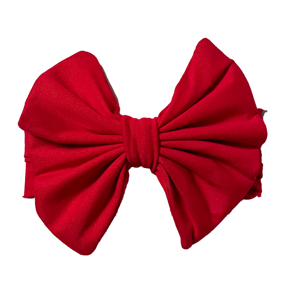 Big Bow Headband - Cherry Red