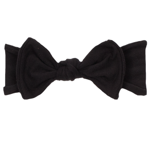 bumblito - children's headband - stretchy children's bow headband - Basic Black children's bow headband - solid black headband with bow