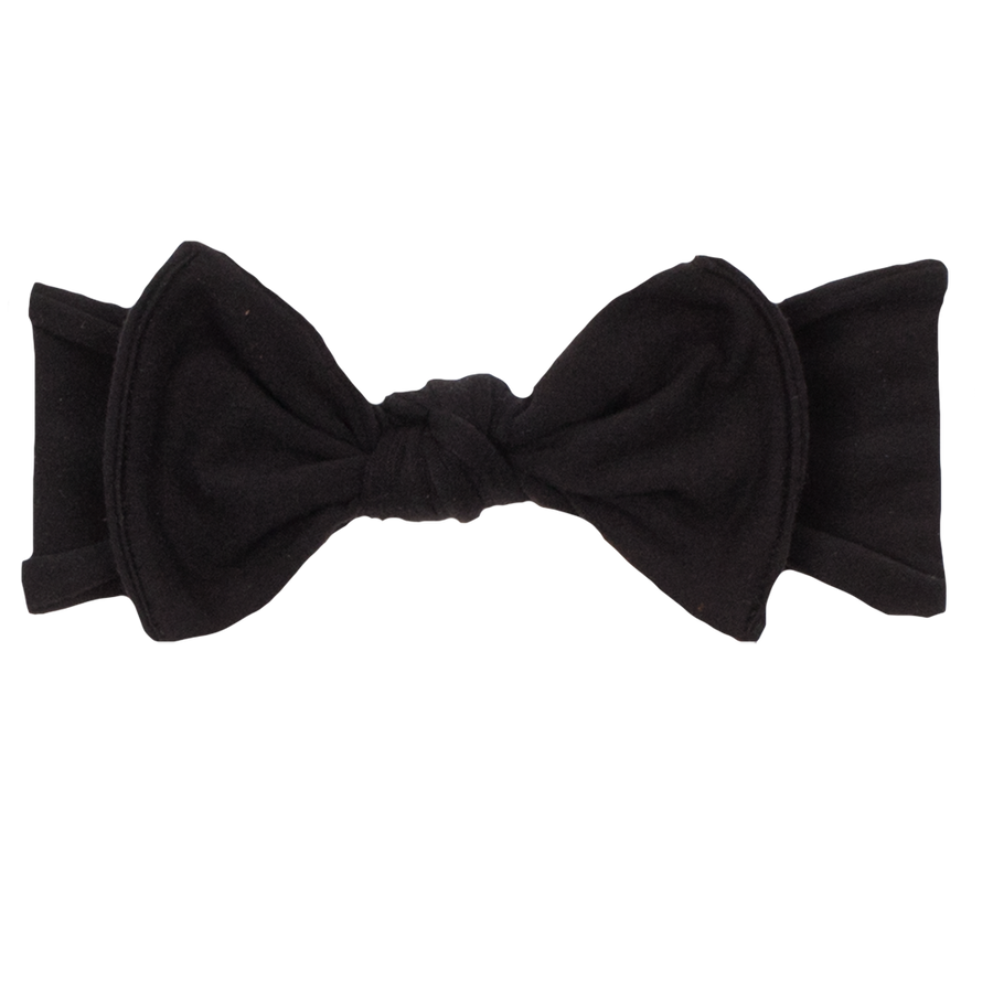 bumblito - children's headband - stretchy children's bow headband - Basic Black children's bow headband - solid black headband with bow