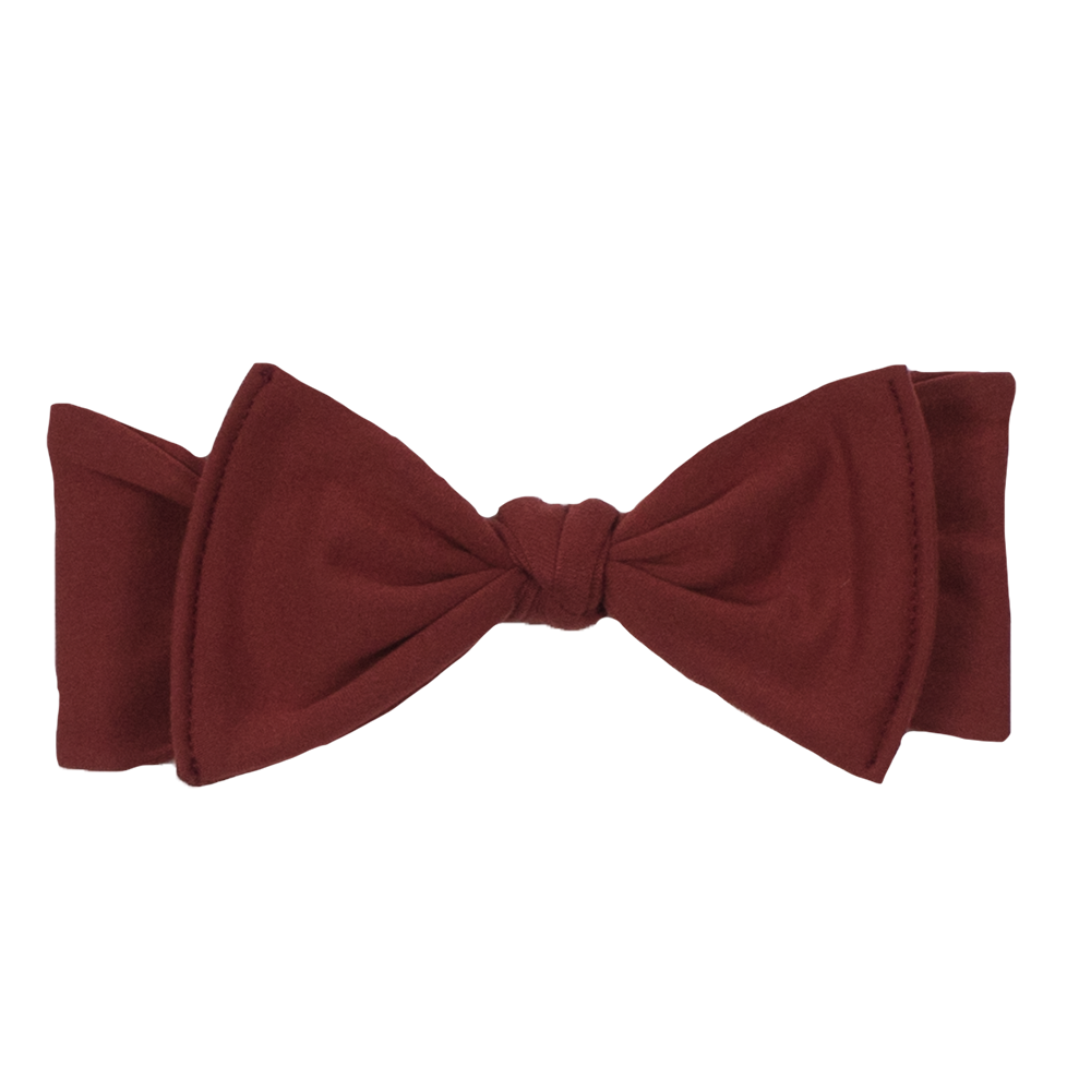 bumblito - Children's Headband - Burnt Sienna - burnt orange stretchy children's bow headband