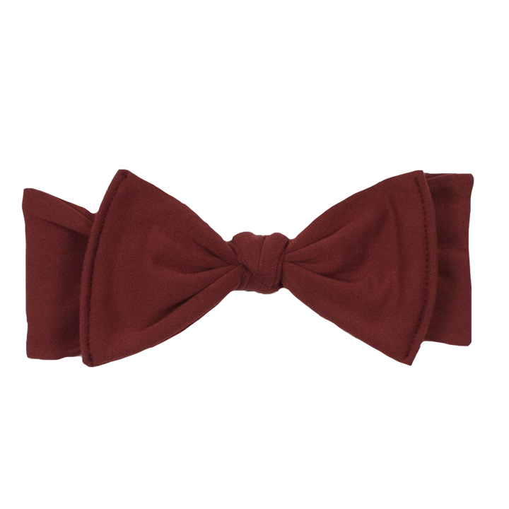 bumblito - Children's Headband - Burnt Sienna - burnt orange stretchy children's bow headband