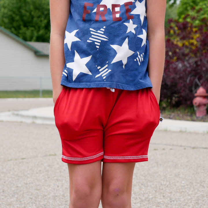 Jogger Shorts - Cherry Red