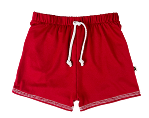 Jogger Shorts- Cherry Red