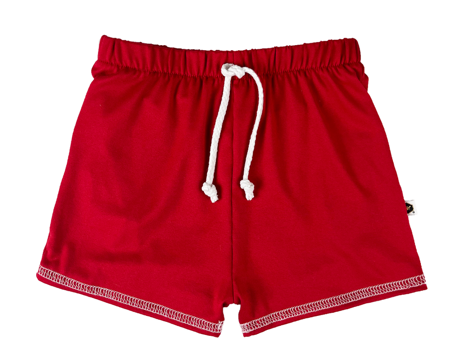Jogger Shorts- Cherry Red