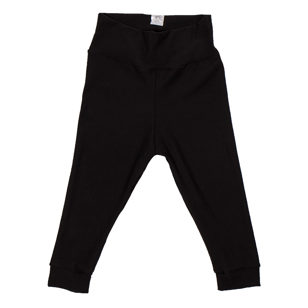 bumblito - leggings - Basic Black print - Toddler leggings - solid black baby and toddler leggings - soft and stretchy baby leggings 