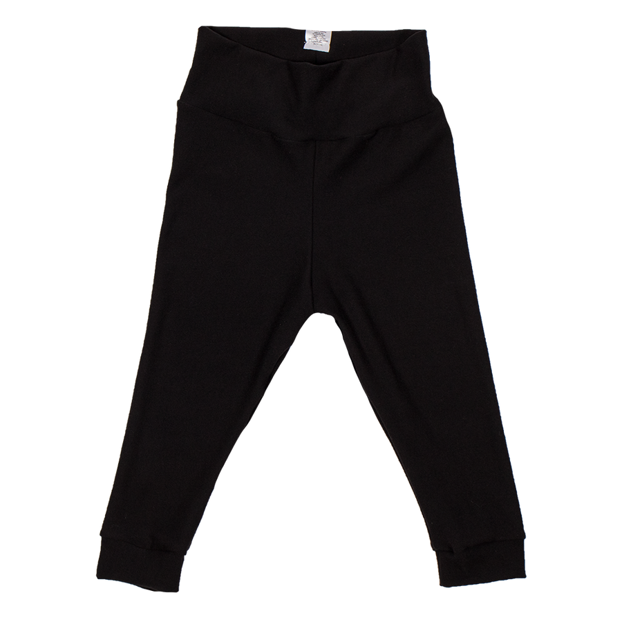bumblito - leggings - Basic Black print - Toddler leggings - solid black baby and toddler leggings - soft and stretchy baby leggings 