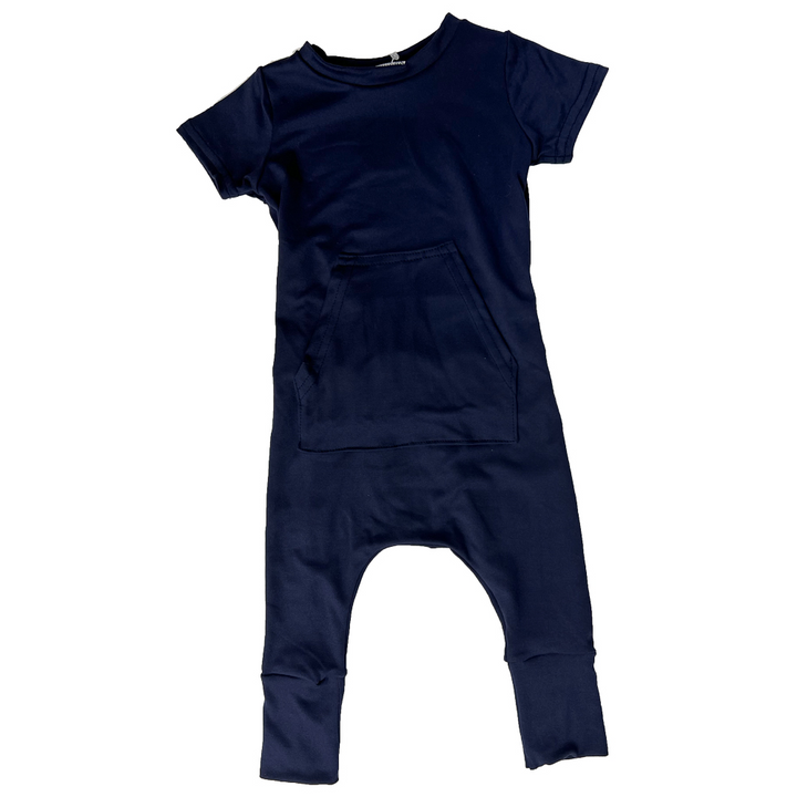 Short Sleeve Romper - Navy