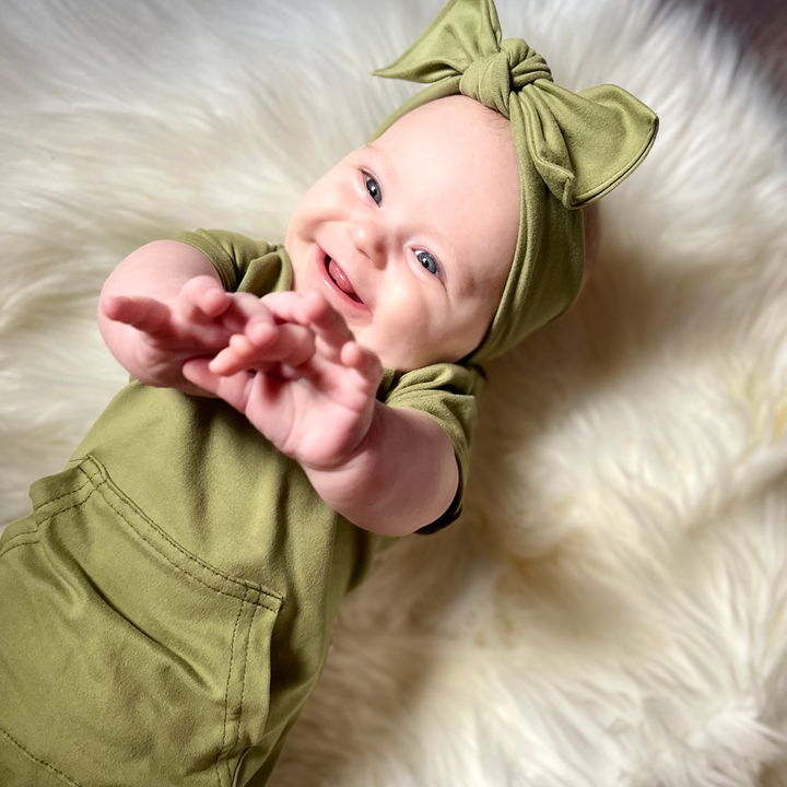 Short Sleeve Romper - Pickle