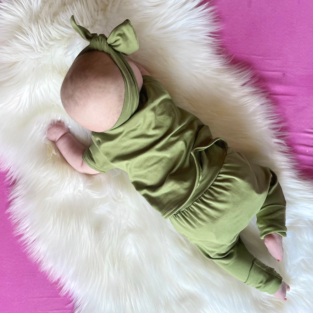 Short Sleeve Romper - Pickle