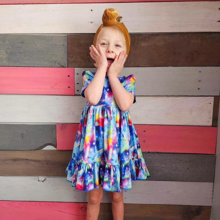 Twirl Dress - Rainbow Galaxy