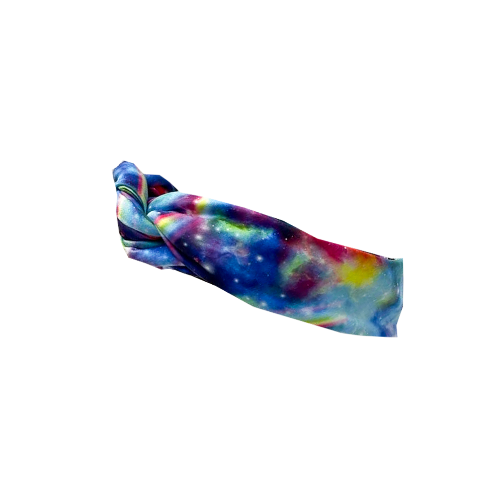Tie-On Headband - Rainbow Galaxy