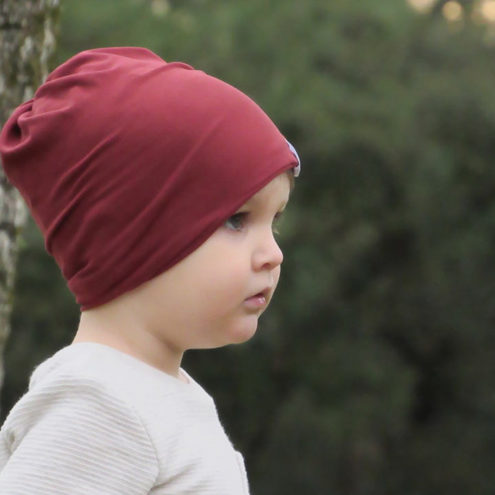 bumblito - slouch beanie - Burnt Sienna - adult and toddler slouch beanie - burnt orange lightweight beanie