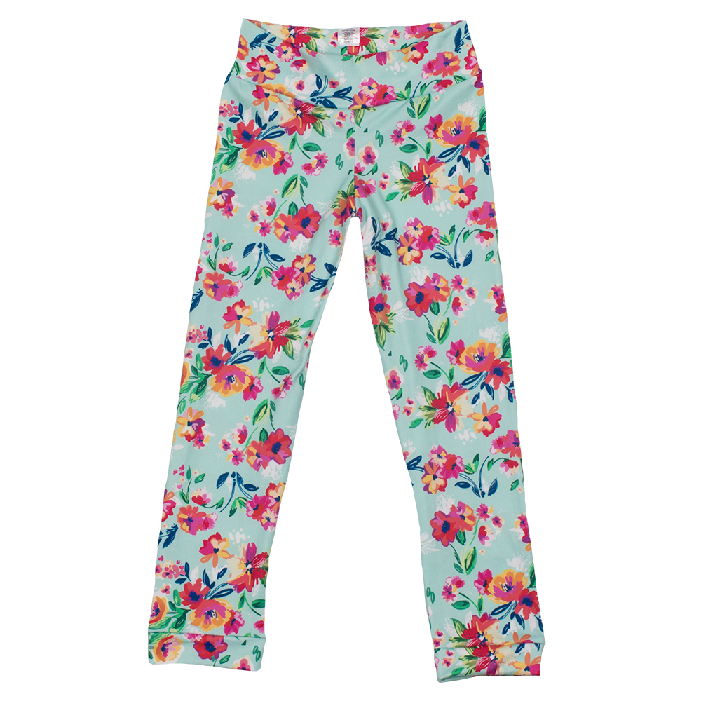 Leggings - Aqua Floral