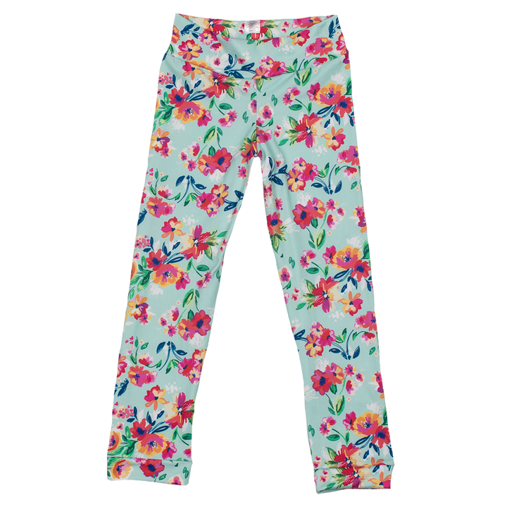 Leggings - Aqua Floral