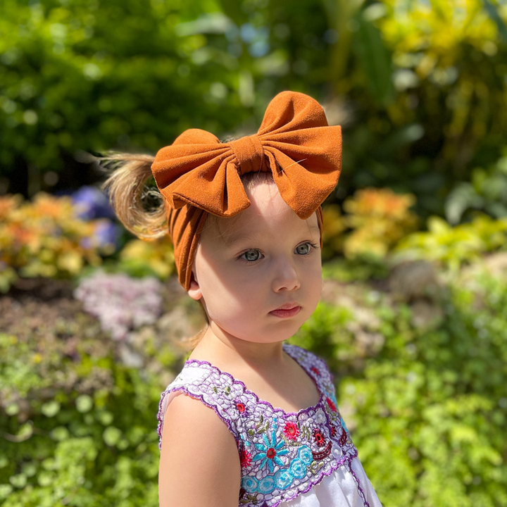 Big Bow Headband - Mocha