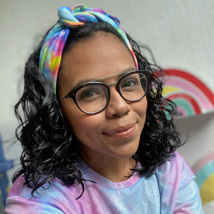 Tie-On Headband - Rainbow Galaxy